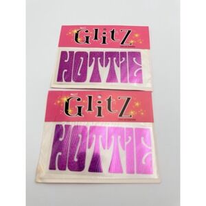 SEI Glitz HOTTIE Hot Pink Iron On Transfer Y2K Retro Lot 2